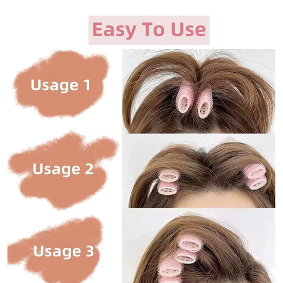 Volumizing Hair Foam Styling Roller Clips - 6 pieces - Picture 2 of 4